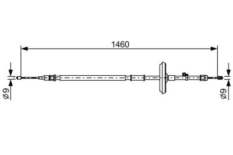 Трос зупиночних гальм bosch 1 987 482 504 на Chevrolet Cruze