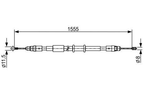 Трос зупиночних гальм bosch 1987482552