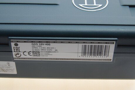 УДАРНИЙ ШУРУПОВЕРТ GDS 18V-400 bosch 06019K0020
