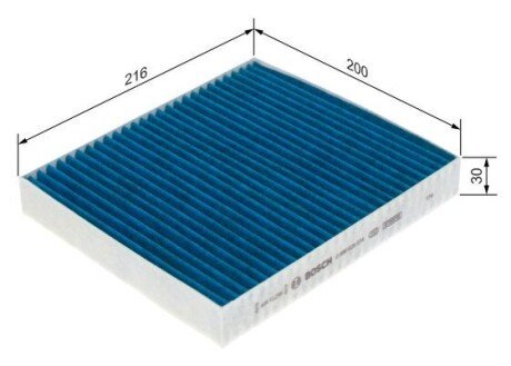Вугільний фільтр салону bosch 0986628574