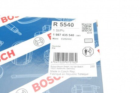 Вугільний фільтр салону bosch 1987435540