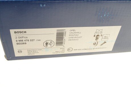 Вентилируемый тормозной диск bosch 0986478327