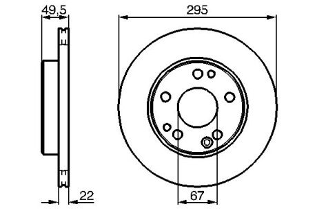 Вентилируемый тормозной диск bosch 0 986 478 525 на Мерседес W124