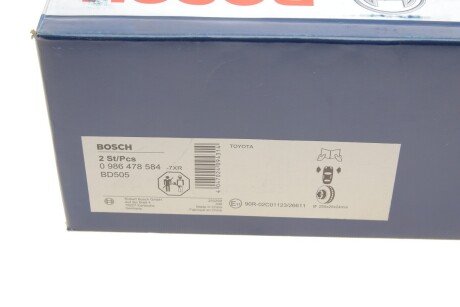 Вентилируемый тормозной диск bosch 0986478584