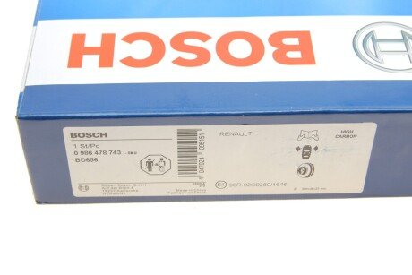 Вентилируемый тормозной диск bosch 0986478743