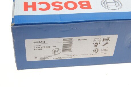 Вентильований гальмівний диск bosch 0986479186