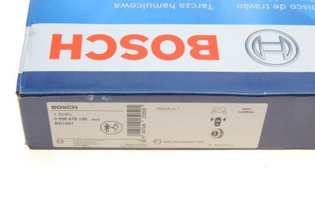 Вентильований гальмівний диск bosch 0986479198