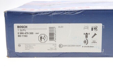 Вентилируемый тормозной диск bosch 0986479300
