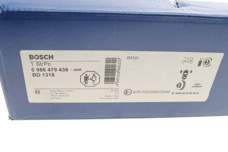 Вентилируемый тормозной диск bosch 0986479436