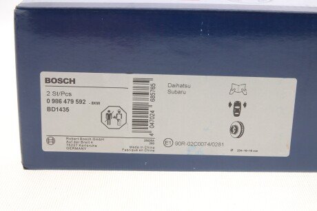 Вентилируемый тормозной диск bosch 0986479592