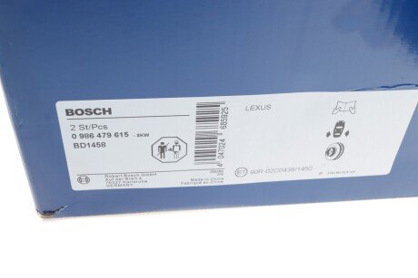 Вентильований гальмівний диск bosch 0 986 479 615