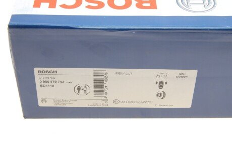 Вентилируемый тормозной диск bosch 0986479743