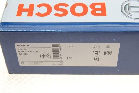 Вентилируемый тормозной диск bosch 0986479773