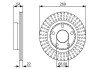 Вентилируемый тормозной диск bosch 0986479A42