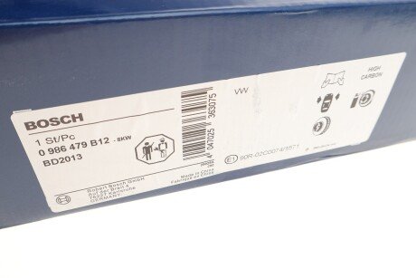 Вентилируемый тормозной диск bosch 0986479B12