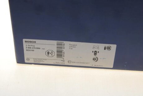 Вентилируемый тормозной диск bosch 0986479B99