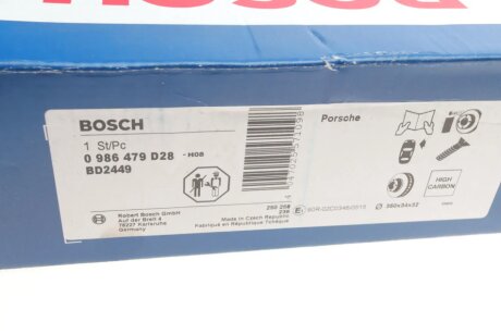 Вентилируемый тормозной диск bosch 0986479D28