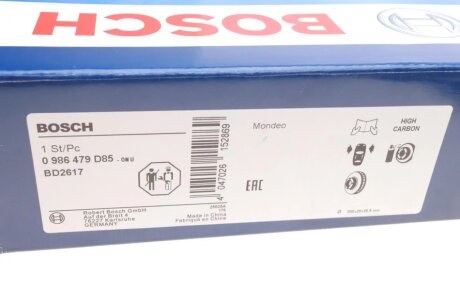 Вентильований гальмівний диск bosch 0986479D85