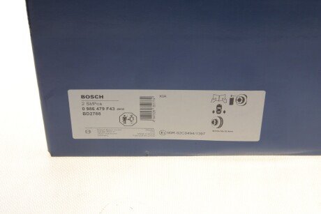 Вентильований гальмівний диск bosch 0986479F43