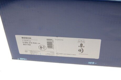 Вентилируемый тормозной диск bosch 0986479R25