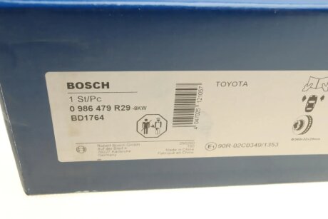 Вентильований гальмівний диск bosch 0986479R29