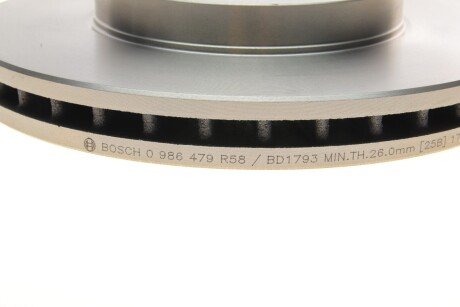 Вентилируемый тормозной диск bosch 0986479R58