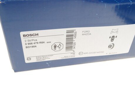 Вентилируемый тормозной диск bosch 0986479R64