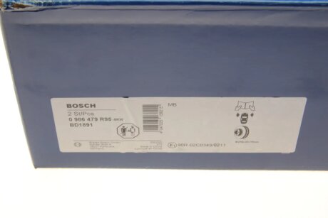 Вентилируемый тормозной диск bosch 0986479R95