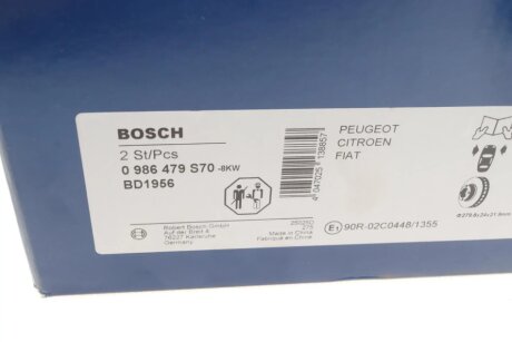 Вентилируемый тормозной диск bosch 0986479S70