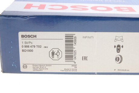 Вентилируемый тормозной диск bosch 0986479T02