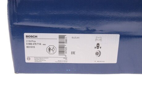 Вентилируемый тормозной диск bosch 0986479T16