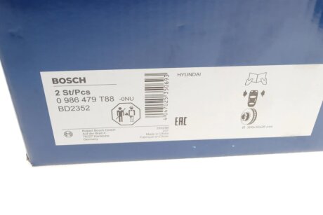 Вентильований гальмівний диск bosch 0986479T88