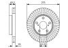 Вентильований гальмівний диск bosch 0 986 479 U19