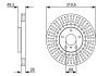 Вентильований гальмівний диск bosch ""0986479V60"