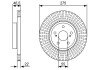 Вентилируемый тормозной диск bosch 0986479W13