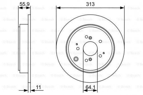 Вентилируемый тормозной диск bosch 0 986 479 W23