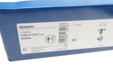 Вентильований гальмівний диск bosch 0986479W47