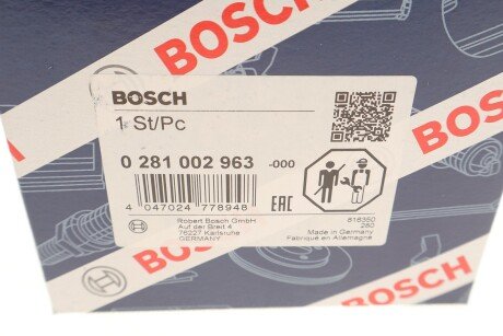 Вимірювач маси повітря bosch 0 281 002 963