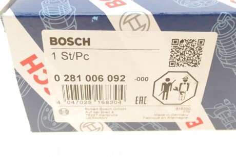 Вимірювач маси повітря bosch 0 281 006 092