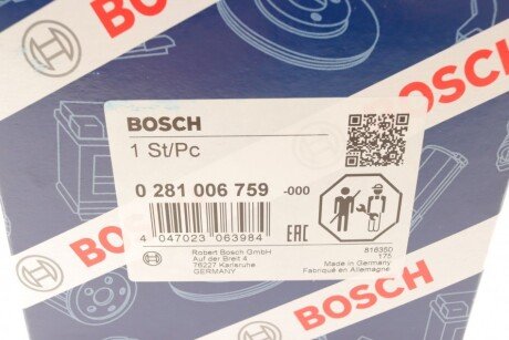 Витратомір повітря bosch 0281006759