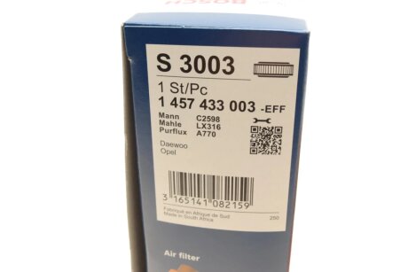 Повітряний фільтр bosch 1457433003