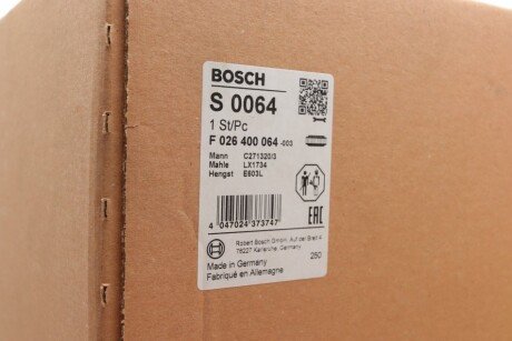 Воздушный фильтр bosch F026400064