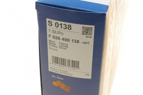 Воздушный фильтр bosch F026400138