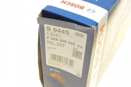 Повітряний фільтр bosch F026400445