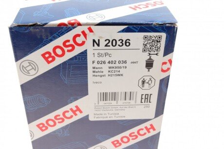 Воздушный фильтр bosch F026402036