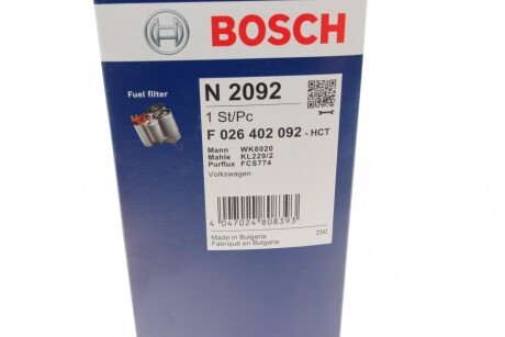 Повітряний фільтр bosch F026402092
