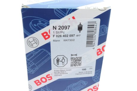 Повітряний фільтр bosch F026402097