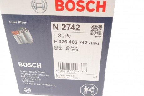 Воздушный фильтр bosch F 026 402 742