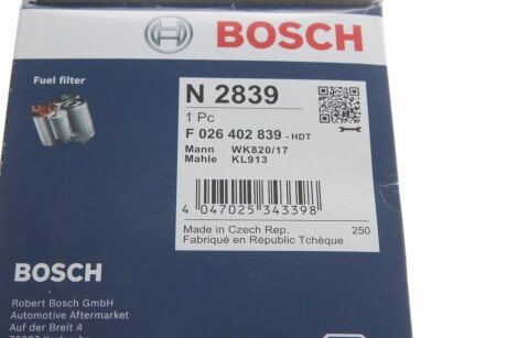 Воздушный фильтр bosch F026402839