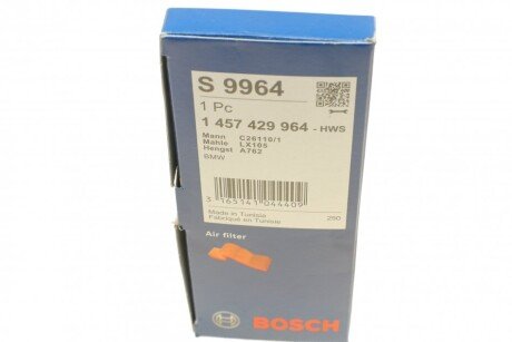 Повітряний фільтр двигуна bosch 1457429964